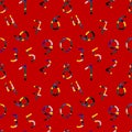 Pattern with bright numbers on red background Royalty Free Stock Photo